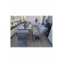 HANAH HOME Baštenska garnitura Hisar 3+1+1 Light Grey - slika 1