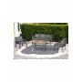 HANAH HOME Baštenska garnitura Nergiz 3+1+1 Dark Grey - slika 1