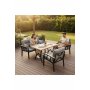 HANAH HOME Baštenska garnitura Nergiz 2+1+1 Dogtooth - slika 1