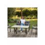 HANAH HOME Baštenska garnitura Nergiz 2+1+1 Dogtooth Gold - slika 2
