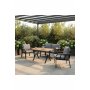 HANAH HOME Baštenska garnitura Nergiz 2+1+1 Grey - slika 2
