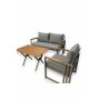HANAH HOME Baštenska garnitura Fatsa 2+1+1 Grey - slika 2