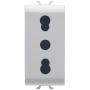 GEWISS GW10203 Socket 1M 2P + JP 16A P17-11 Italijanski Standard Bela - slika 1