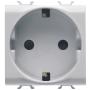GEWISS GW10241 utičnica 250V AC - 2P + E 16A - 2 modula sjajna-bela - slika 1