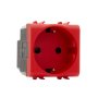 GEWISS GW10251 Socket 2M 2P + PE 16A Nemački Standard Crvena - slika 2