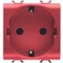 GEWISS GW10251 Socket 2M 2P + PE 16A Nemački Standard Crvena - slika 1