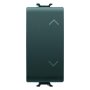 GEWISS GW12140 - Unipolarni taster - NO + NO 10A - sa blokadom - simbol SU-DOVN - 250V AC - 1 modul - Satin Black - ChoruSmart - slika 1