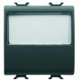 GEWISS GW12191 - Osvetljeni panel Prekidač - 250V AC - NA 10A - 2 modula - Saten Crna - ChoruSmart - slika 1