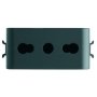 GEWISS GW12203 - Italijanska standardna utičnica 250V AC - 2P + E 16A Bivalentna - Satin Black - ChoruSmart - slika 3