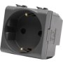 GEWISS GW12241 Socket 2M 2P + PE 16A Nemački standard Crna - slika 2