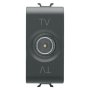 GEWISS GW12361 - Direct TV koaksijalna utičnica - Satin Black - ChoruSmart - slika 1