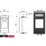 GEWISS Adapter za kućište konektora za podatke- TIP AMP / keystone priključak - 1 MODUL - SATIN BLACK - CHORUSMART - slika 2