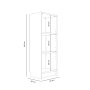 HANAH HOME Polica za knjige Bili 3 Shelf - slika 4