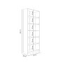 HANAH HOME Polica za knjige Bili 5 80 - slika 4