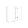 HANAH HOME Polica za knjige Bili 3 Shelf 2 Lid - slika 5