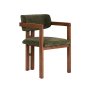 HANAH HOME Set Trpezarijski sto i 6 stolica Travertine Walnut Green - slika 5
