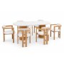 HANAH HOME Set Trpezarijski sto i 6 stolica Bohemian Round Scandinavian 7 - slika 2