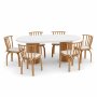 HANAH HOME Set Trpezarijski sto i 6 stolica Bohemian Round Italian 7 - slika 2