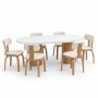 HANAH HOME Set Trpezarijski sto i 6 stolica Bohemian Round London 7 - slika 2