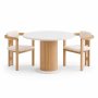 HANAH HOME Set Trpezarijski sto i 4 stolice Bohemian Round Scandinavian 5 - slika 2
