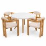 HANAH HOME Set Trpezarijski sto i 4 stolice Bohemian Butterfly Scandinavian 5 - slika 3