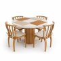 HANAH HOME Set Trpezarijski sto i 4 stolice Bohemian Round Italian 5 - slika 2