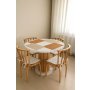 HANAH HOME Set Trpezarijski sto i 4 stolice Bohemian Round Italian 5 - slika 1
