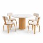 HANAH HOME Set Trpezarijski sto i 4 stolice Bohemian Round London 5 - slika 2