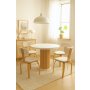 HANAH HOME Set Trpezarijski sto i 4 stolice Bohemian Round London 5 - slika 1