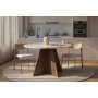 HANAH HOME Trpezarijski sto Virella Travertine Venezia Walnut - slika 1
