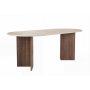 HANAH HOME Trpezarijski sto Sabella Travertine Venezia Walnut - slika 4