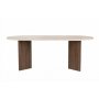 HANAH HOME Trpezarijski sto Sabella Travertine Venezia Walnut - slika 5