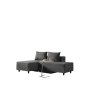 Atelier del Sofa Ugaona garnitura Poly M Dark Grey - slika 3