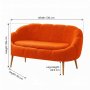 Atelier del Sofa Sofa dvosed Lida Orange - slika 3