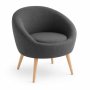 Atelier del Sofa Fotelje i bočni stočić Cay Seti Anthracite - slika 2