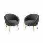 Atelier del Sofa Fotelje i bočni stočić Cay Seti Anthracite - slika 3