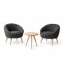 Atelier del Sofa Fotelje i bočni stočić Cay Seti Anthracite - slika 4