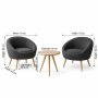Atelier del Sofa Fotelje i bočni stočić Cay Seti Anthracite - slika 5