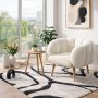 Atelier del Sofa Fotelja i bočni stočić Lotus White - slika 2