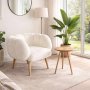 Atelier del Sofa Fotelja i bočni stočić Lotus White - slika 1