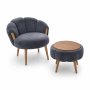 Atelier del Sofa Fotelje i klub stočić Star Anthracite - slika 2