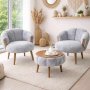 Atelier del Sofa Fotelje i klub stočić Star Grey - slika 1
