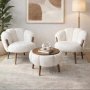 Atelier del Sofa Fotelje i klub stočić Star White - slika 2