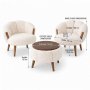 Atelier del Sofa Fotelje i klub stočić Star White - slika 4