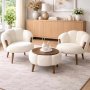 Atelier del Sofa Fotelje i klub stočić Star White - slika 1
