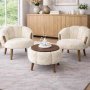Atelier del Sofa Fotelje i klub stočić Star Cream - slika 1