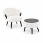 Atelier del Sofa Fotelje i klub stočić Star White Black - slika 2