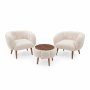Atelier del Sofa Fotelje i klub stočić Lotus Wellsoft Beige - slika 2