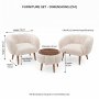 Atelier del Sofa Fotelje i klub stočić Lotus Wellsoft Beige - slika 3