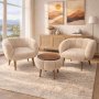 Atelier del Sofa Fotelje i klub stočić Lotus Wellsoft Beige - slika 1